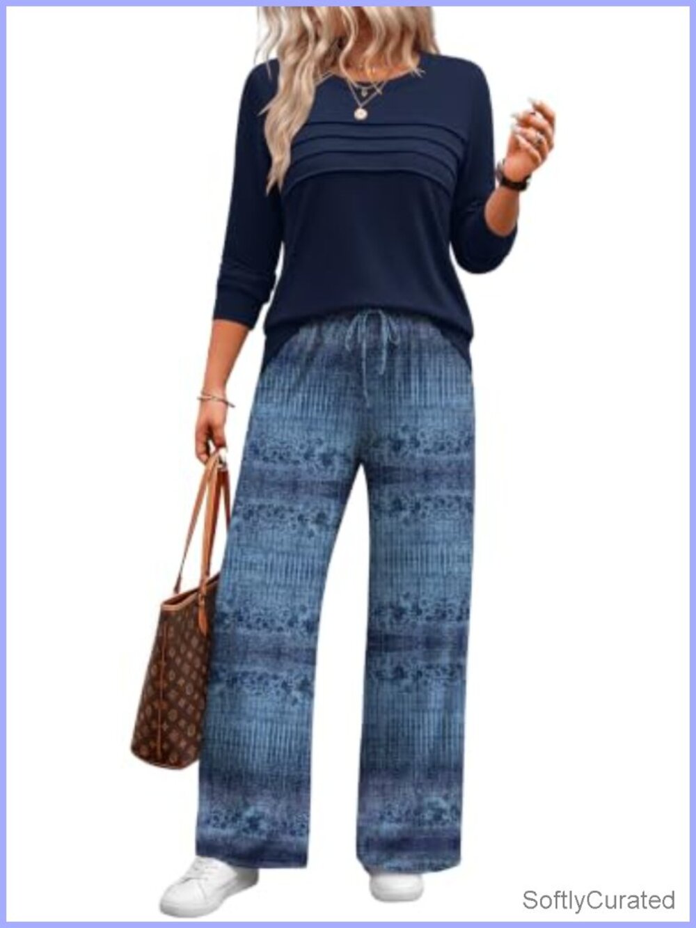 Women's 2 Piece Lounge Set Long Sleeve Tie-Dye Pant Set
